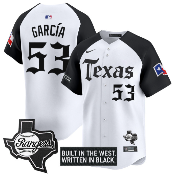 Adolis Garcia Jersey #53 Texas Rangers Gothic Frontier Edition Vapor Limited Stitched Alternate