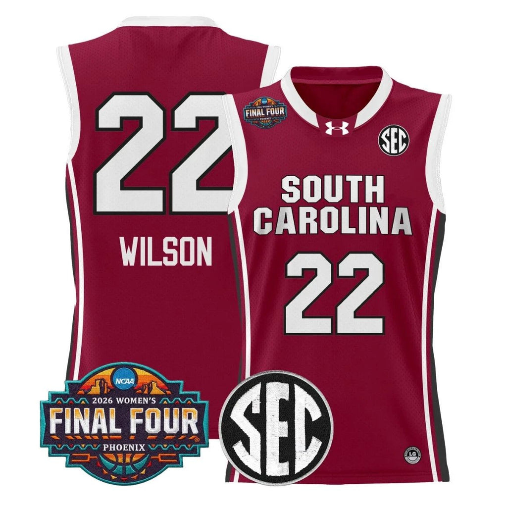 A'ja Wilson Jersey #22 South Carolina 2026 Final Four Stitched Garnet