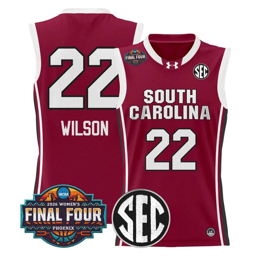 A'ja Wilson Jersey #22 South Carolina 2026 Final Four Stitched Garnet