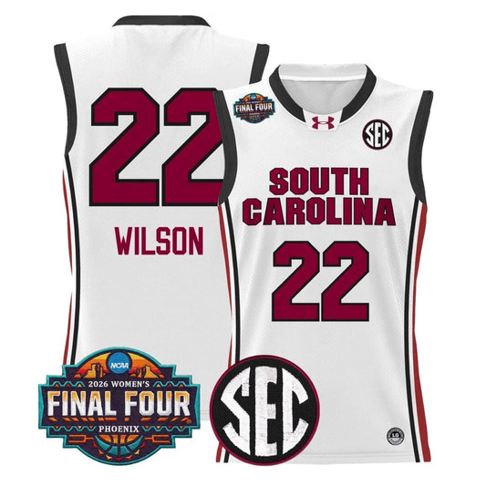 A'ja Wilson Jersey #22 South Carolina 2026 Final Four Stitched White