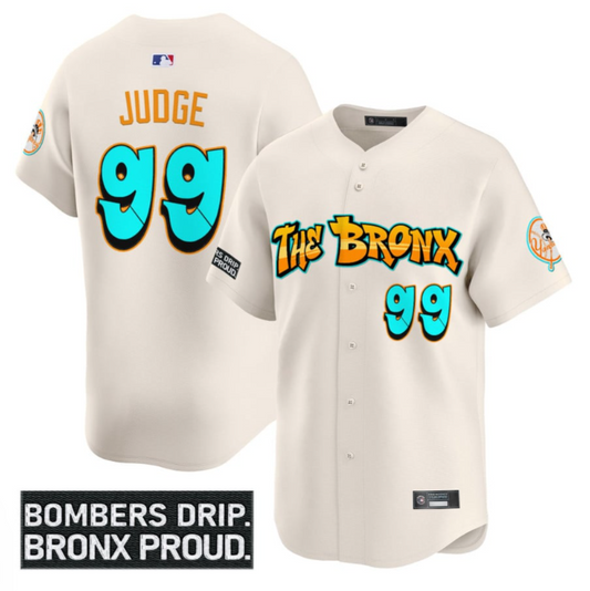 Aaron Judge Jersey #99 Yankees Graffiti Bronx Bombers Edition Stitched Cream