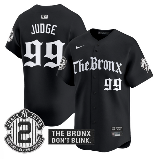 Aaron Judge Jersey #99 Yankees The Bronx Gothic Ink Drop Edition Stitched Black