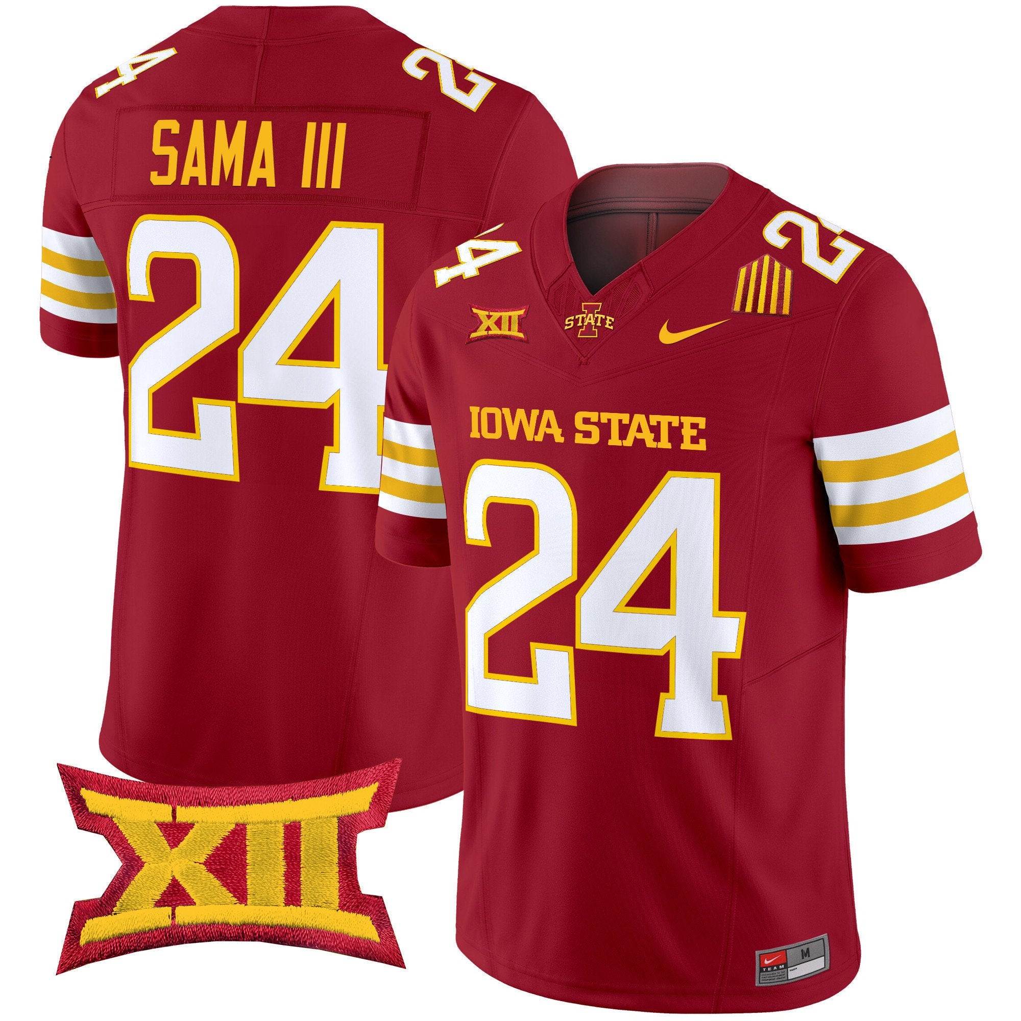 Abu Sama III Jersey #24 Iowa State Cyclones 2025 Stitched Cardinal