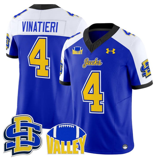 Adam Vinatieri Jersey #4 South Dakota State Jackrabbits 2025 Stitched Blue Alter