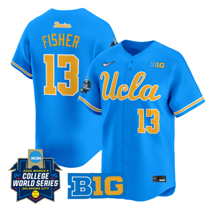 Addisen Fisher Jersey #13 UCLA Bruins Softball 2025 World Series Stitched Blue