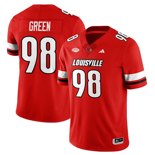 Adonijah Green Jersey #98 Louisville Football 2025 Vapor Limited Stitched Red