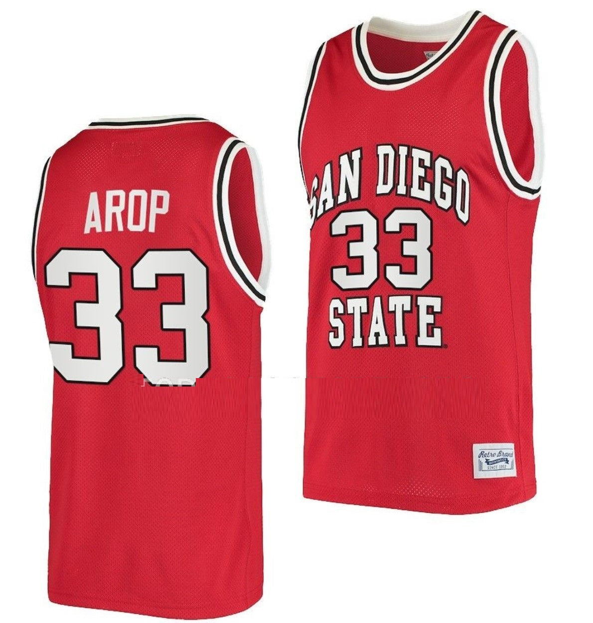 Aguek Arop Jersey San Diego State Aztecs College Basketball Red Retro #33
