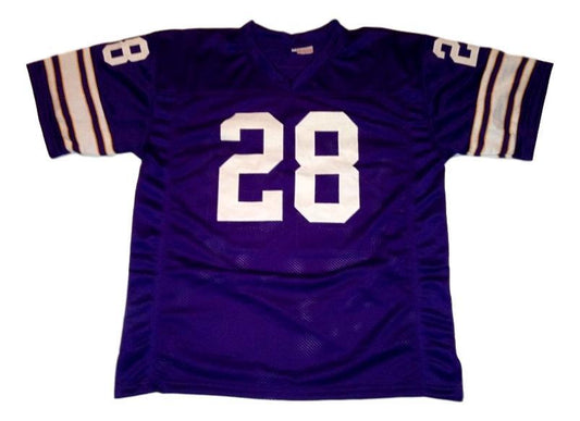 Ahmad Rashad Jersey #28 Custom Unsigned Football Stitched Purple