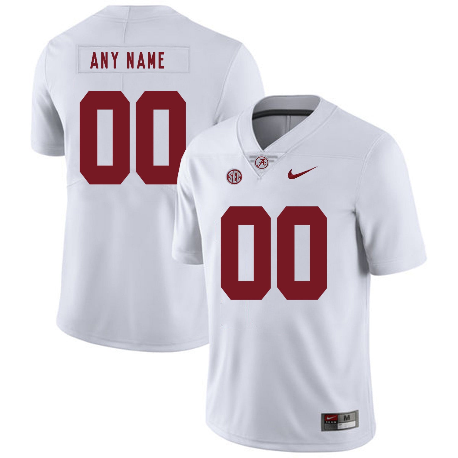 Alabama Crimson Tide Custom Name and Number NCAA College Football Jersey White
