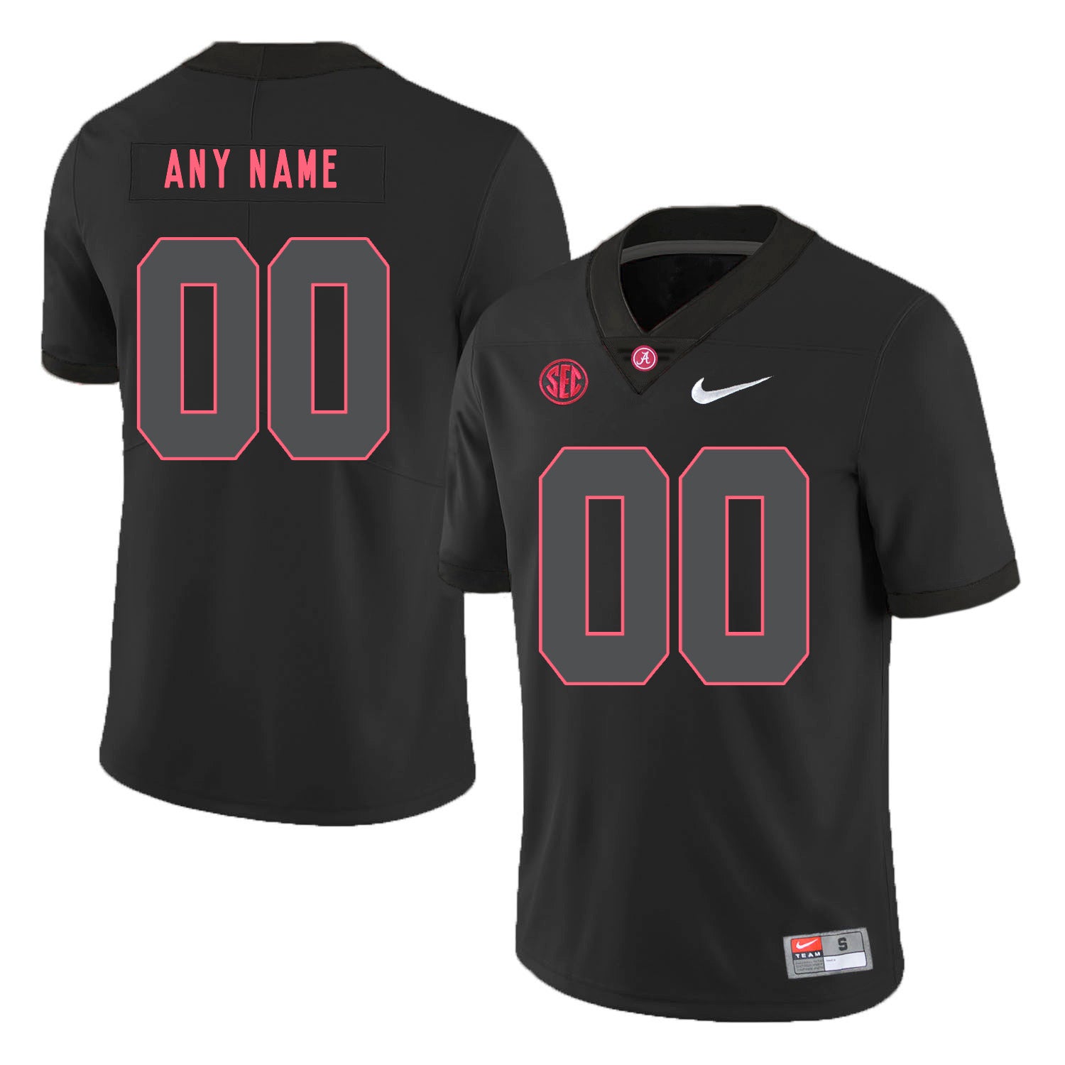 Alabama Crimson Tide Custom Name and Number NCAA College Football Jersey Black