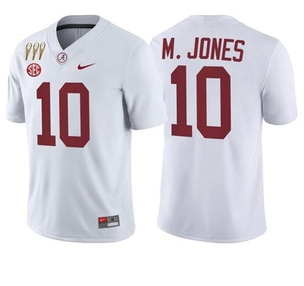 Alabama Crimson Tide #10 Mac Jones NCAA Football Jersey White