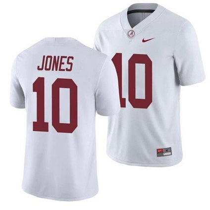 Alabama Crimson Tide #10 Mac Jones NCAA Football White Jersey