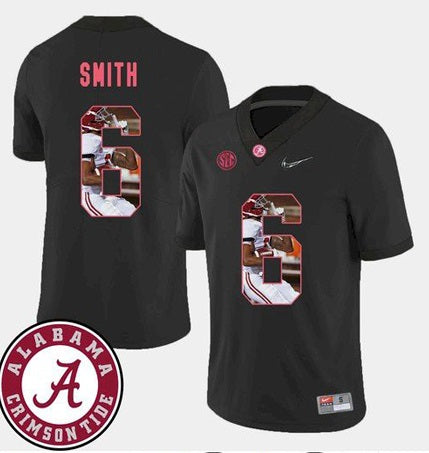 Alabama Crimson Tide #6 DeVonta Smith College NCAA Football Jersey Black
