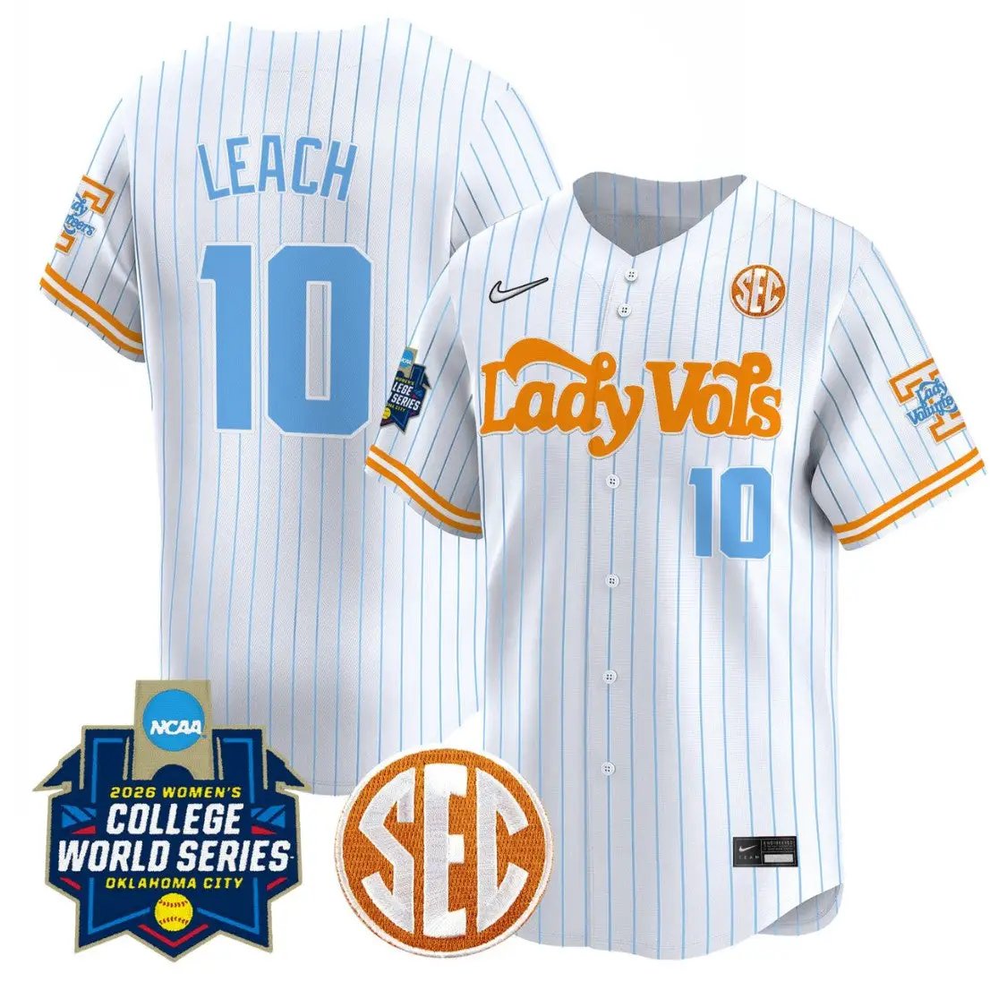 Alannah Leach Jersey #10 Tennessee Vols Softball 2026 World Series