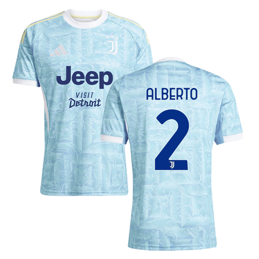 Alberto Costa 2 Juventus 2025-26 Away Match Jersey – Light Blue