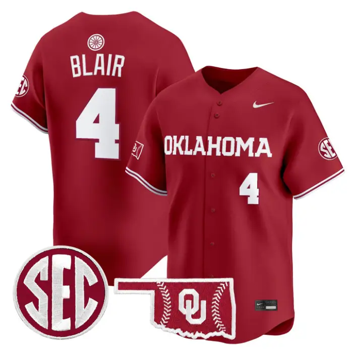 Alec Blair Jersey #4 Oklahoma Sooners Baseball 2026 Vapor Stitched