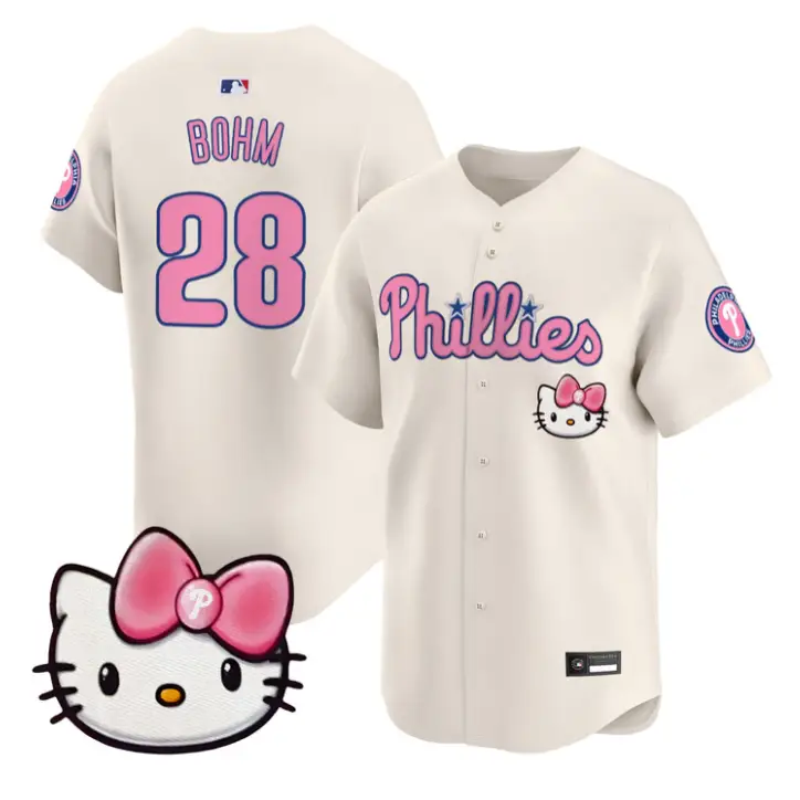 Alec Bohm Jersey #28 Philadelphia Phillies Hello Kitty Stitched