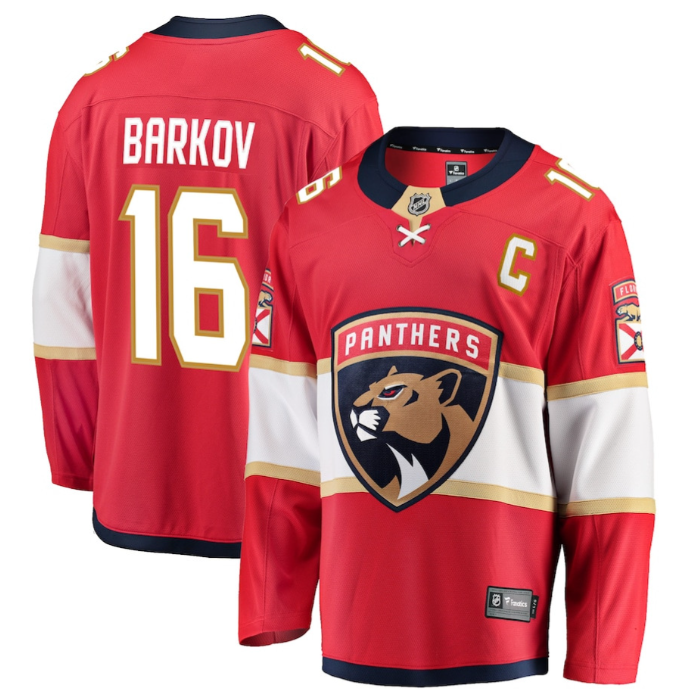 Aleksander Barkov 16 Florida Panthers 2025 Breakaway Player Men Jersey Red