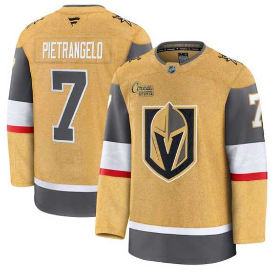 Alex Pietrangelo Jersey #7 Vegas Golden Knights Premium Stitched Gold