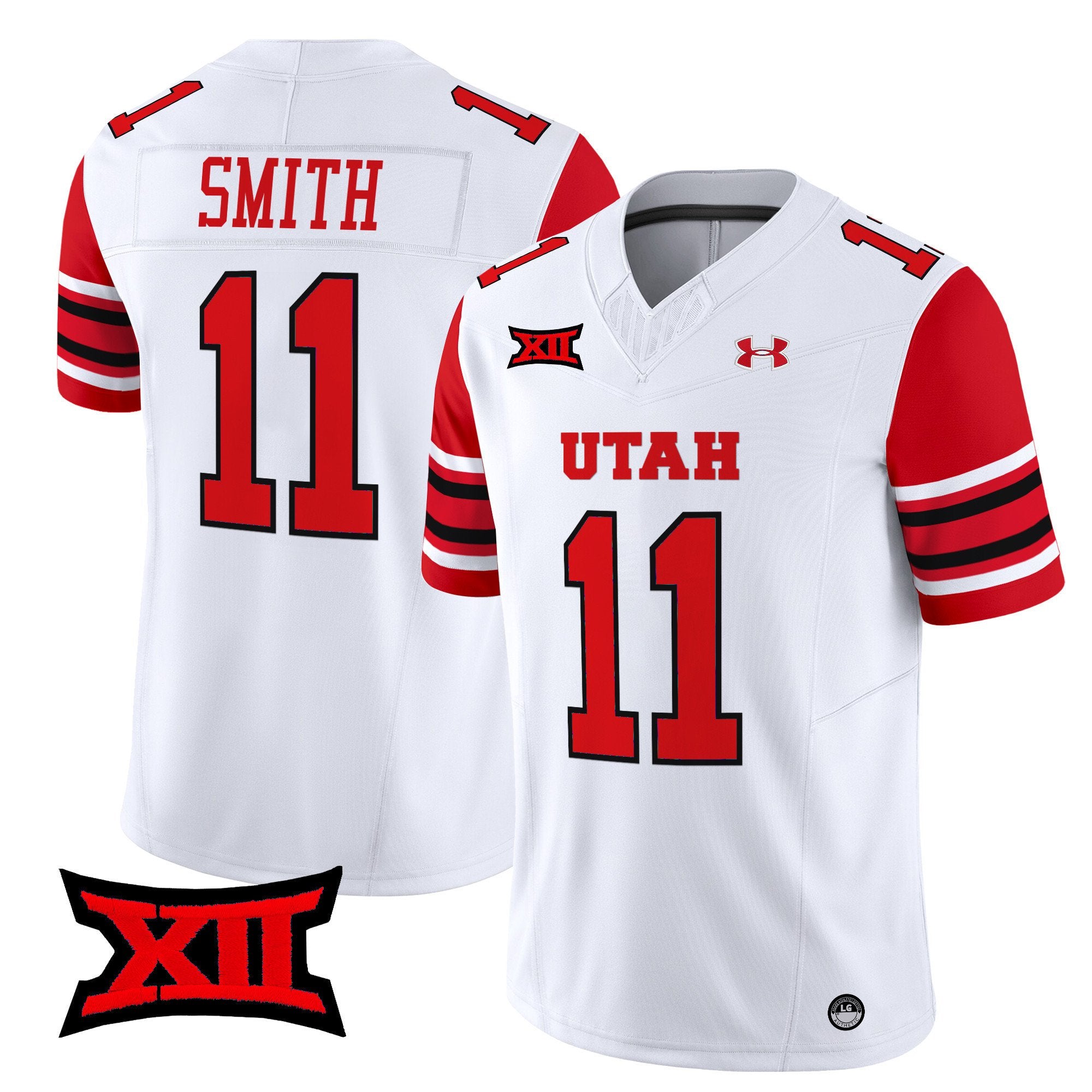 Alex Smith Jersey #11 Utah Utes 2025 Vapor Limited Stitched White