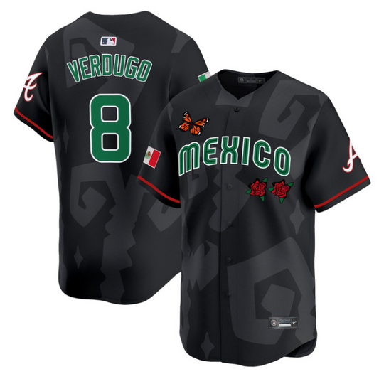 Alex Verdugo Jersey #8 Mexican Heritage 2025 Sentrock Vapor Limited Stitched Black