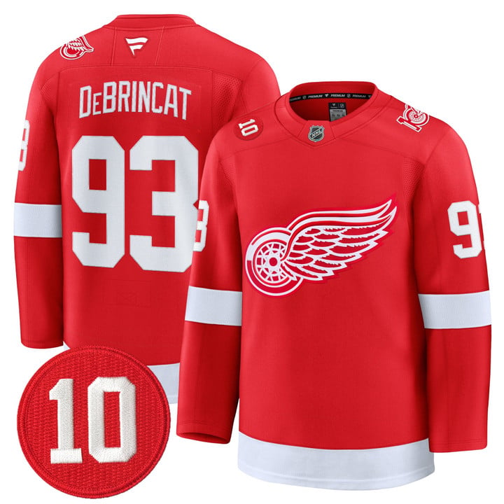 Alex DeBrincat Jersey #93 Detroit Red Wings #10 Alex Delvecchio Honoring Premium Stitched