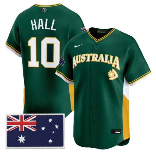 Alex Hall Jersey #10 Team Australia 2026 World Baseball Stitched