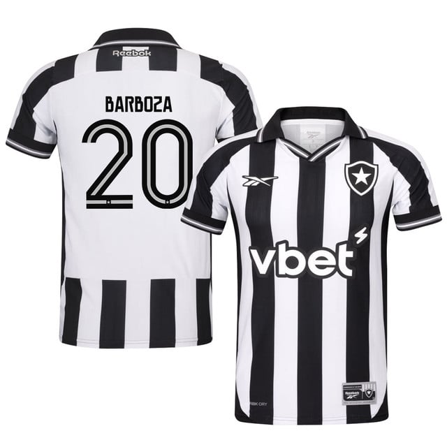 Alexander Barboza #20 Botafogo 2025-26 Home Jersey – Black White