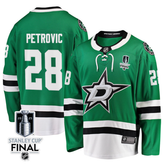 Alexander Petrovic 28 Dallas Stars 2025 STANLEY CUP Final Patch Home Men Jersey Black