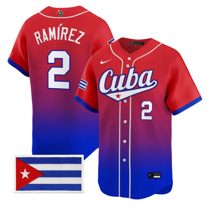 Alexei Ramírez Jersey #2 Cuba World Baseball Classic 2026 Stitched