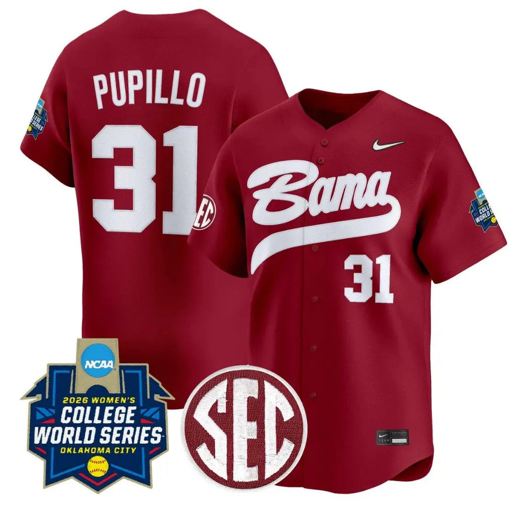 Alexis Pupillo Jersey #31 Alabama Softball 2026 World Series Stitched