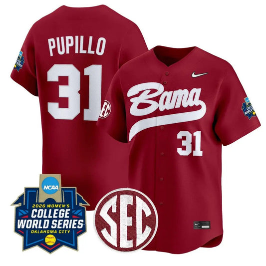 Alexis Pupillo Jersey #31 Alabama Softball 2026 World Series Stitched