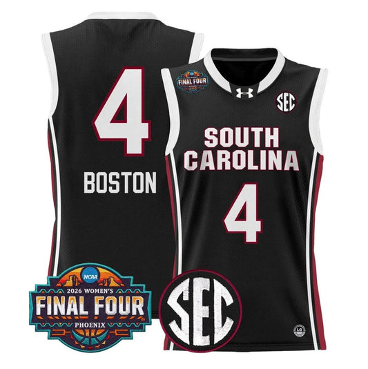 Aliyah Boston Jersey #4 South Carolina 2026 Final Four Stitched Black