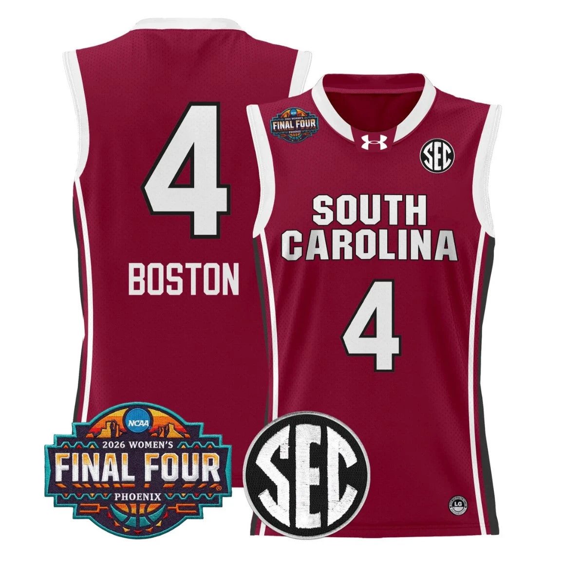 Aliyah Boston Jersey #4 South Carolina 2026 Final Four Stitched Garnet
