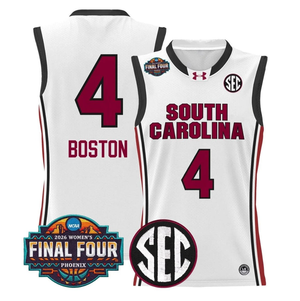 Aliyah Boston Jersey #4 South Carolina 2026 Final Four Stitched White