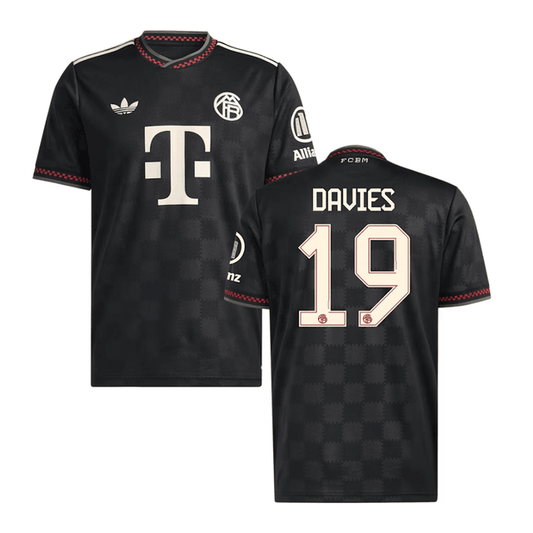 Alphonso Davies #19 Bayern Munich 2025-26 Third Men Jersey – Black