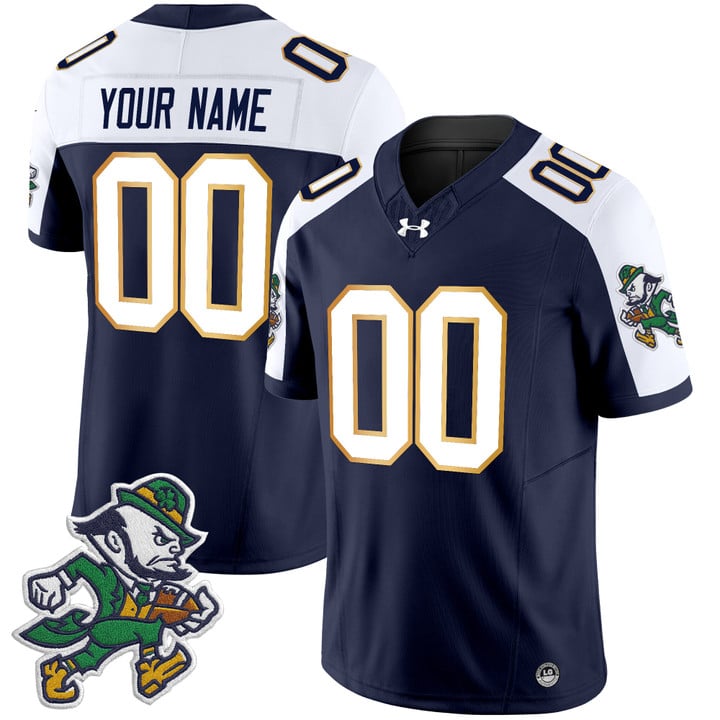Custom Notre Dame Jersey Name, Number 2025 Gridiron Leprechaun Edition Alter