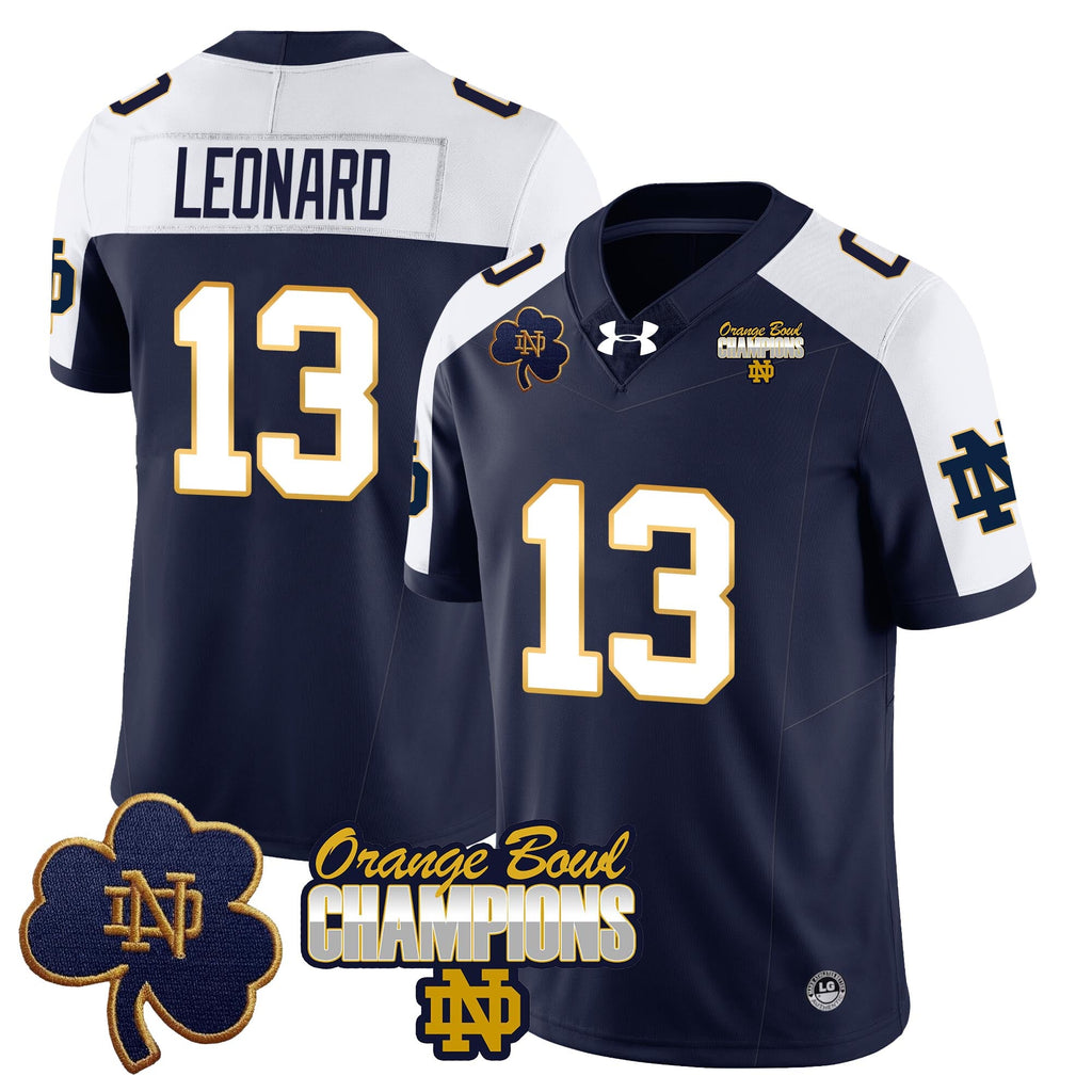Men Notre Dame Fighting Irish 2025 Orange Bowl Champions Jersey  - All Stitched