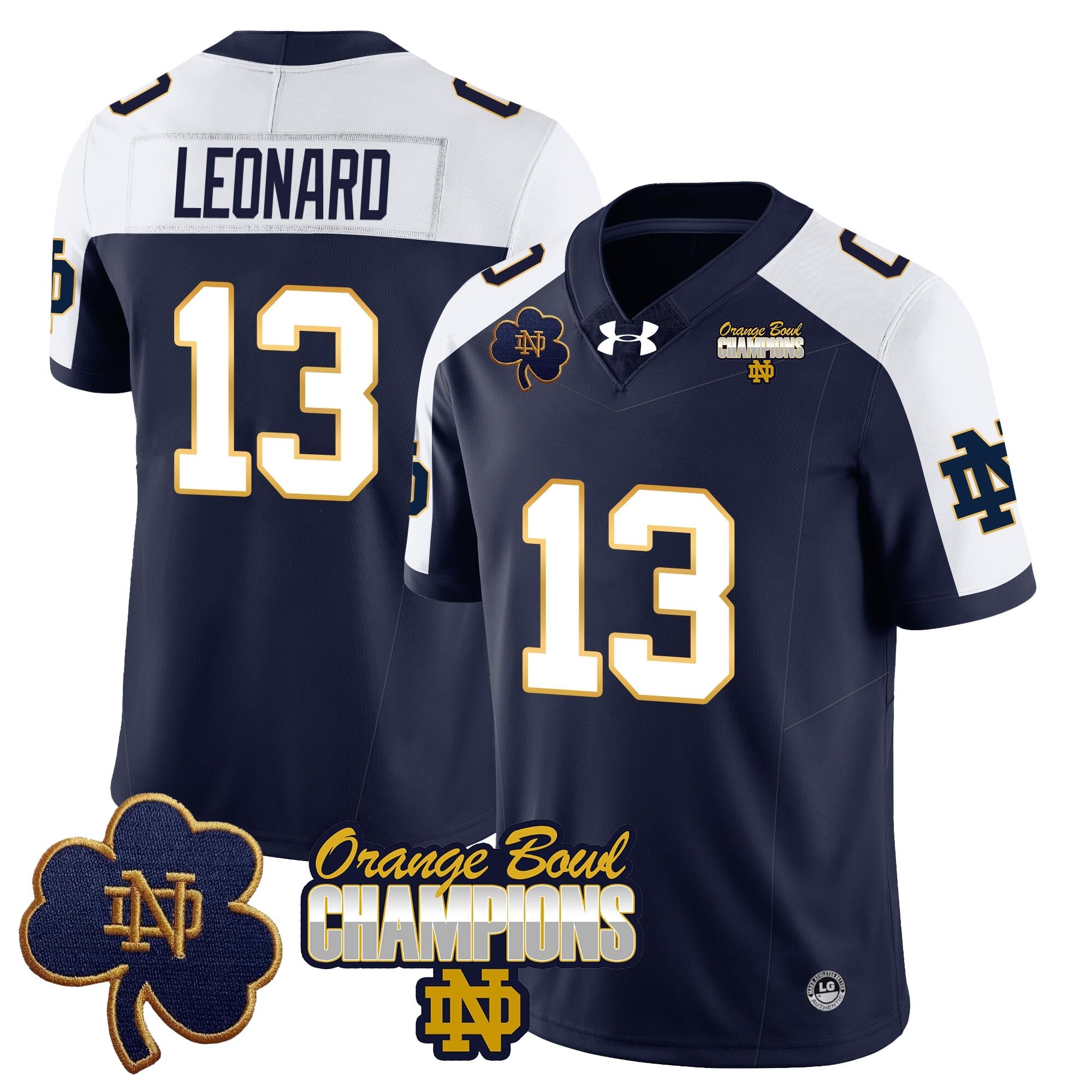 Men Notre Dame Fighting Irish 2025 Orange Bowl Champions Jersey  - All Stitched