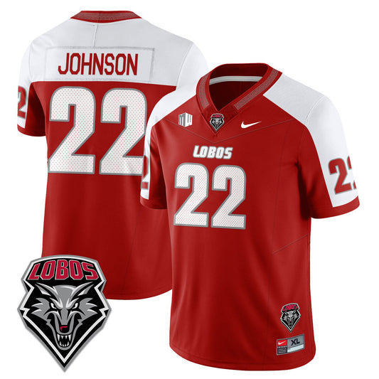 Dimitri Johnson Jersey #22 UNM Lobo Football 2025 Stitched Alternate
