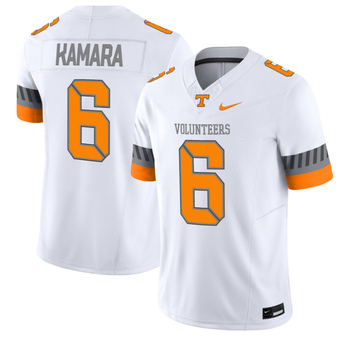 Alvin Kamara Jersey #6 Tennessee Vols 2025 Smokey Grey Series Stitched White