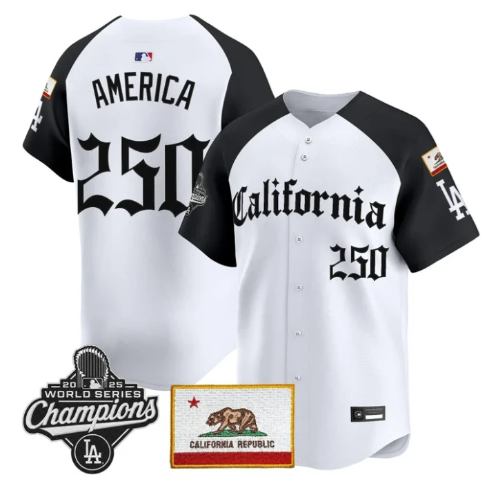 America Jersey #250 Dodgers California Gothic Edition Stitched