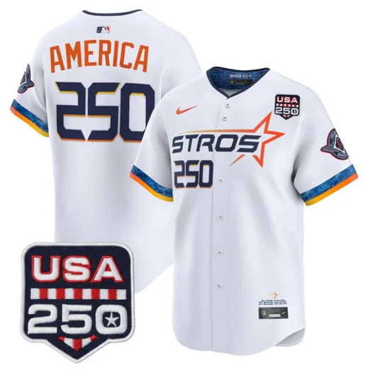 America Jersey #250 Houston Astros 250 USA Patch Limited Stitched