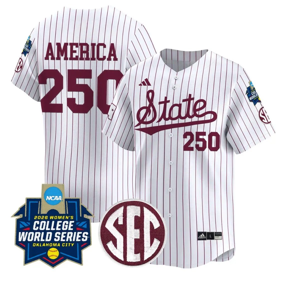 America Jersey #250 State Softball 2026 World Series Stitched