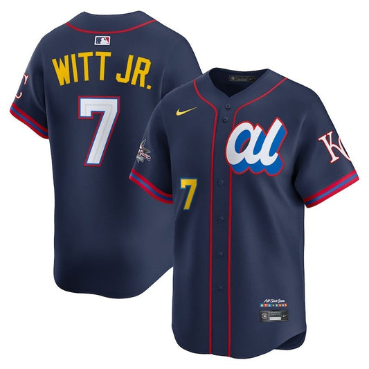 American League Bobby Witt Jr #7 Navy 2025 All-Star Limited Jersey Stitched
