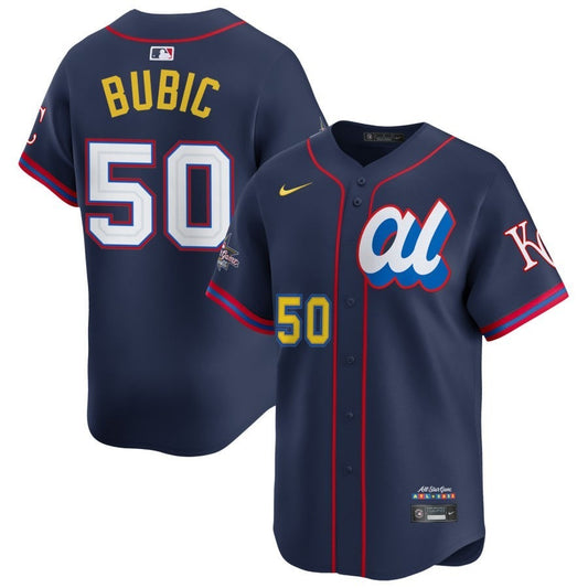 American League Kris Bubic #50 Navy 2025 All-Star Limited Jersey Stitched