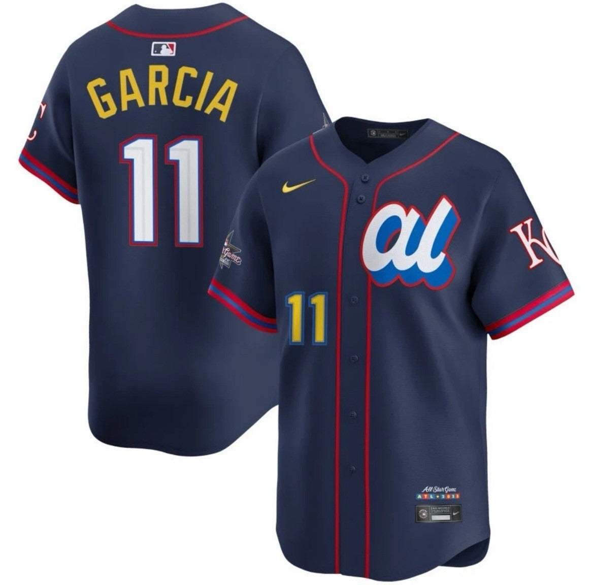 American League Maikel Garcia #11 Navy 2025 All-Star Limited Jersey Stitched