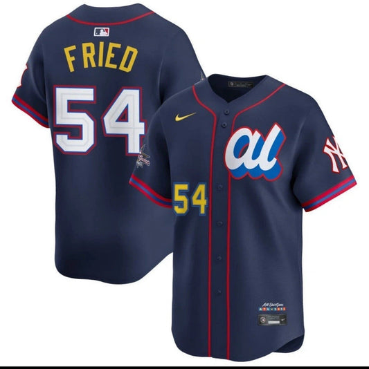 American League Max Fried #54 Navy 2025 All-Star Limited Jersey Stitched