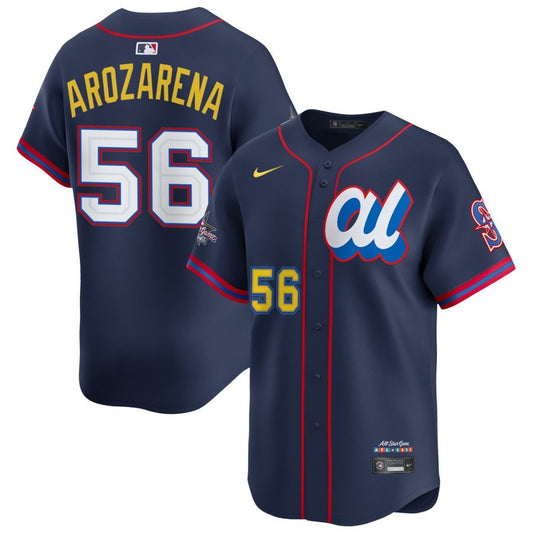 American League Randy Arozarena #56 Navy 2025 All-Star Limited Jersey Stitched