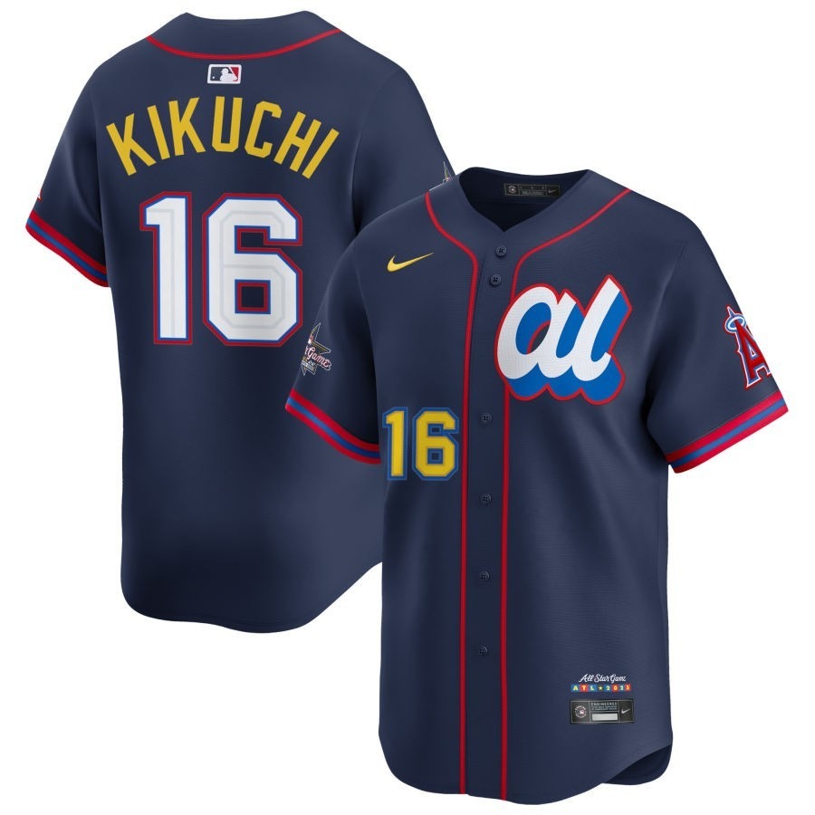 American League Yuski Kikuchi Navy 2025 All-Star Game Limited Jersey Stitched
